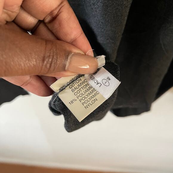 Fabiana Filippi Semi Sheer Sweater Womens 10 Dark Gray Italian Minimalist Luxury - Picture 4 of 7